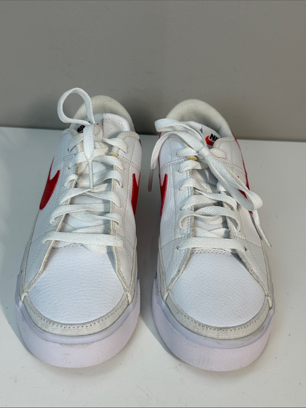 Nike Womens Court Legacy White University Red Leather Size 7.5 - Picture 5 of 15